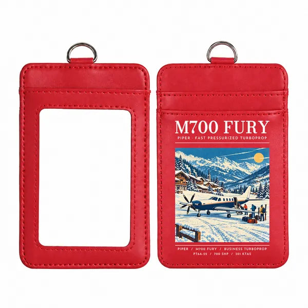 Piper M700 Fury - Poster - ID Card Holder - Red