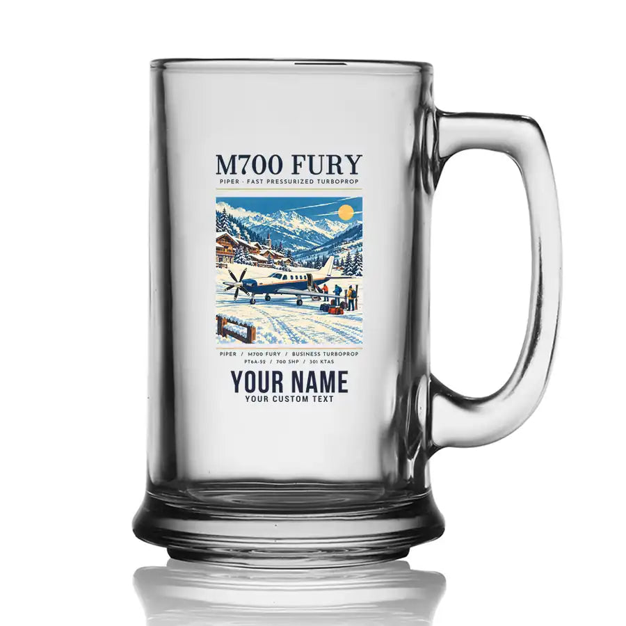 Piper M700 Fury - Poster + Name - Beer Glass with Holder