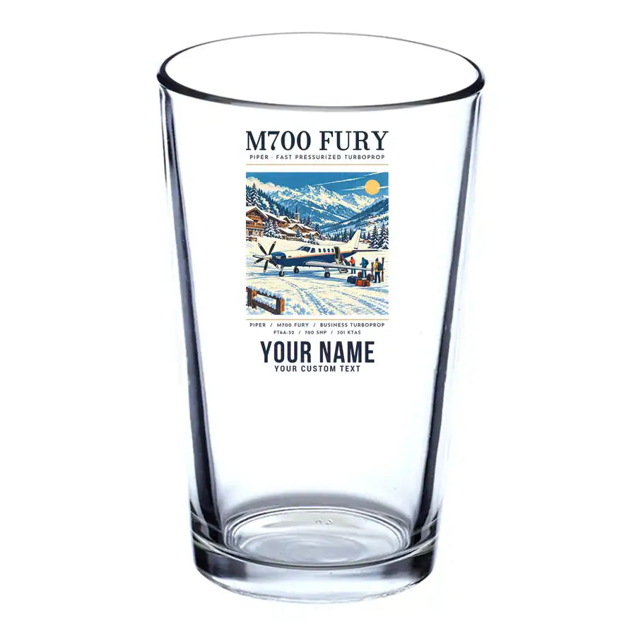 Piper M700 Fury - Poster + Name - Beer & Water Glass