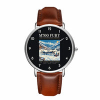 Thumbnail for Piper M700 Fury - Poster - Slim Leather - Silver and Brown Leather Strap