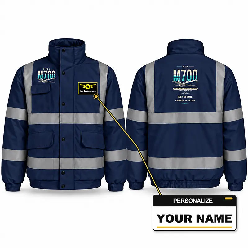 Piper M700 Fury Reflective Winter Jackets - Original + Name - Navy Blue