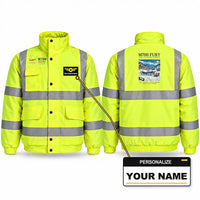 Thumbnail for Piper M700 Fury Reflective Winter Jackets - Poster + Name - Fluorescent Yellow