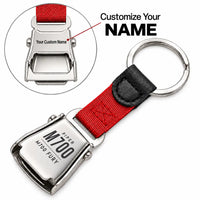 Thumbnail for Piper M700 Fury - Seat Belt Key Chain - Tag + Name - Red
