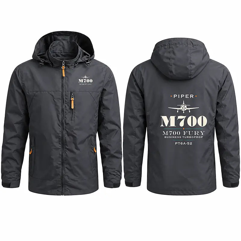 Piper M700 Fury Stylish Jackets - Hooded Windbreaker - Heritage - Charcoal