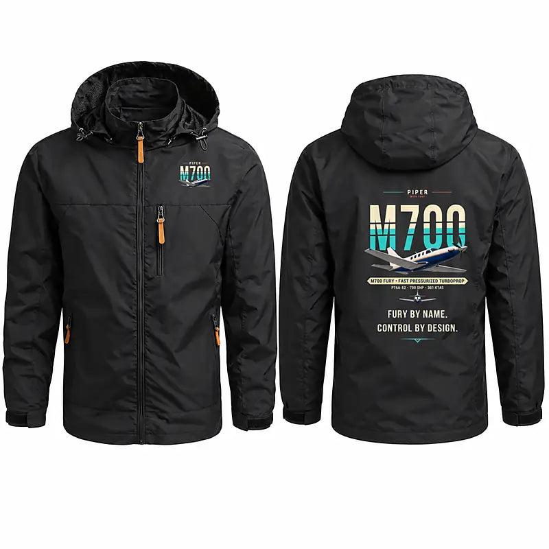 Piper M700 Fury Stylish Jackets - Hooded Windbreaker - Original - Black