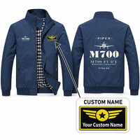 Thumbnail for Piper M700 Fury Stylish Jackets - Stand Collar - Heritage + Name - Navy Blue