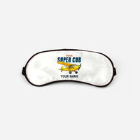 Thumbnail for Piper PA-18 Super Cub - Cartoon + Name - Sleep Mask - White