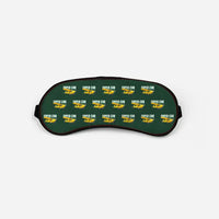 Thumbnail for Piper PA-18 Super Cub - Cartoon Pattern - Sleep Mask - Dark Green