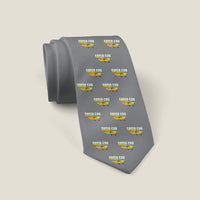 Thumbnail for Piper PA-18 Super Cub - Cartoon Pattern - Tie - Gray