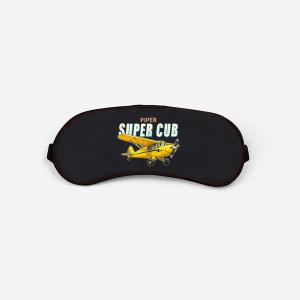 Piper PA-18 Super Cub - Cartoon - Sleep Mask - Black