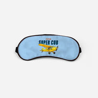 Thumbnail for Piper PA-18 Super Cub - Cartoon - Sleep Mask - Light Blue