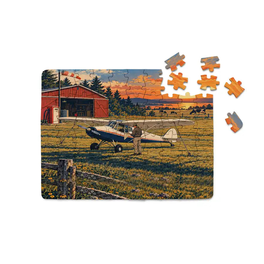 Piper PA-18 Super Cub - Horizontal - Canvas Puzzle