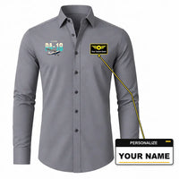 Thumbnail for Piper PA-18 Super Cub - Long Sleeve Shirt - Original - Gray + NAME