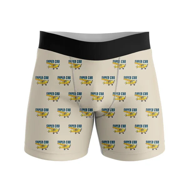 Piper PA-18 Super Cub - Men Boxers - Cartoon Pattern - Beige