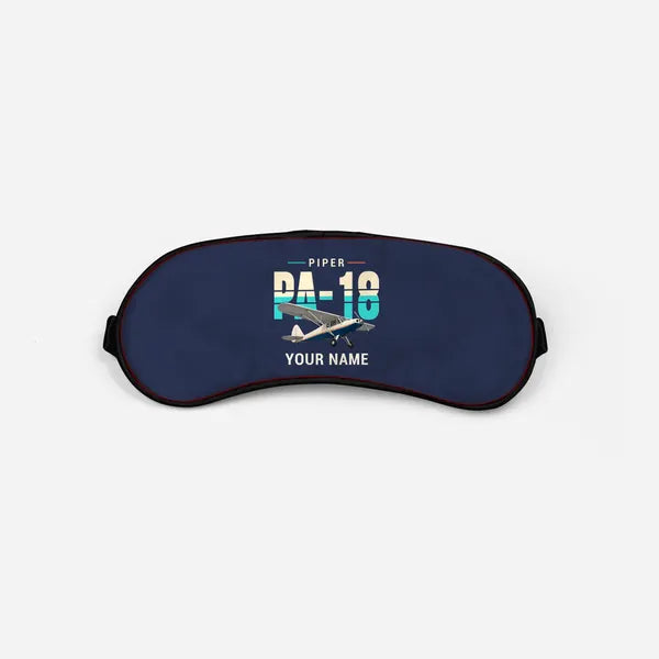 Piper PA-18 Super Cub - Original + Name - Sleep Mask - Navy Blue