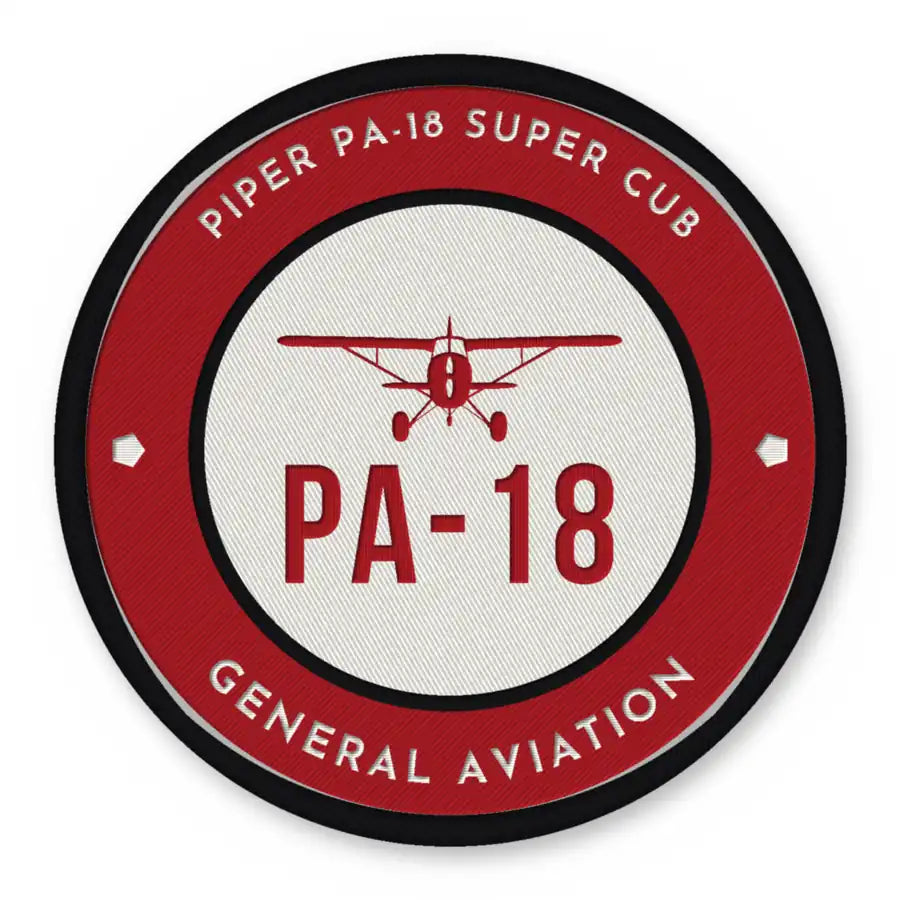 Piper PA-18 Super Cub Patches - Circle - Red White