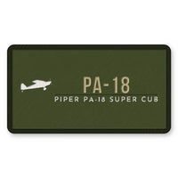 Thumbnail for Piper PA-18 Super Cub Patches - Rectangle - Olive Khaki