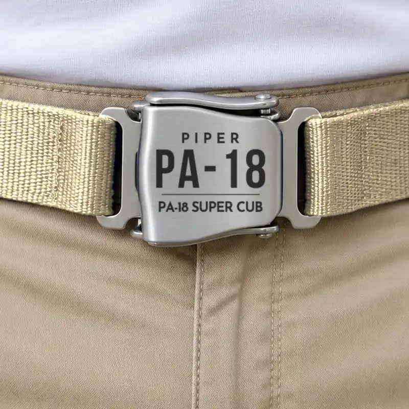 Piper PA-18 Super Cub - Seat Belt - Tag - Beige