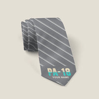 Thumbnail for Piper PA-18 Super Cub - Stripe + Name - Tie - Gray