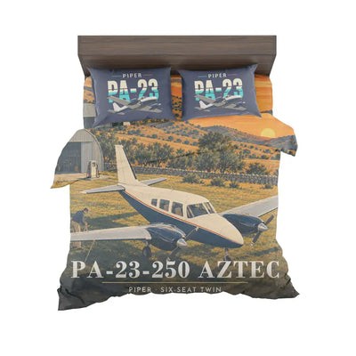 Piper PA-23-250 Aztec - 3D - Bedding Set - Full Print