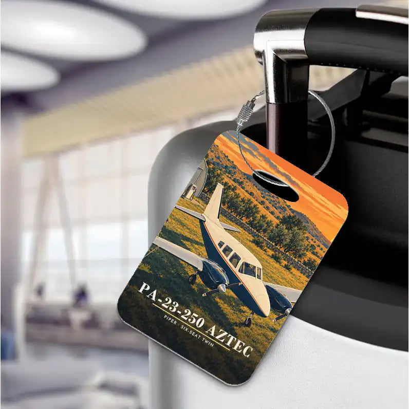 Piper PA-23-250 Aztec - 3D - Luggage Tag - Full Print