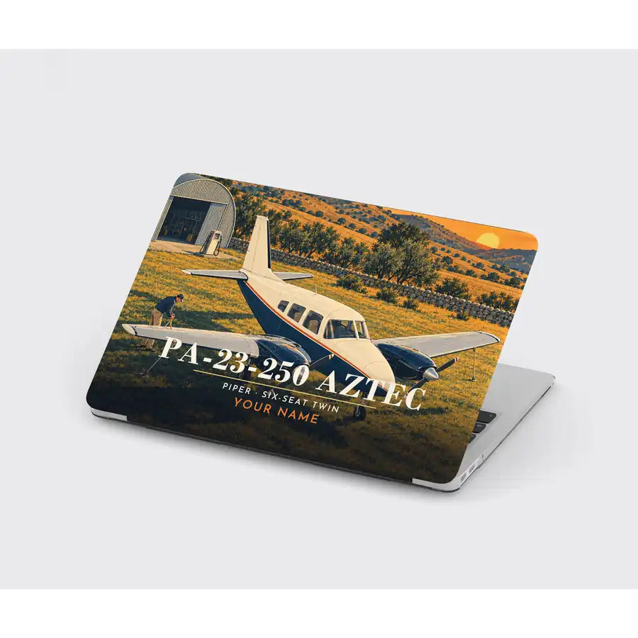 Piper PA-23-250 Aztec - 3D + Name - MacBook Case - Full Print
