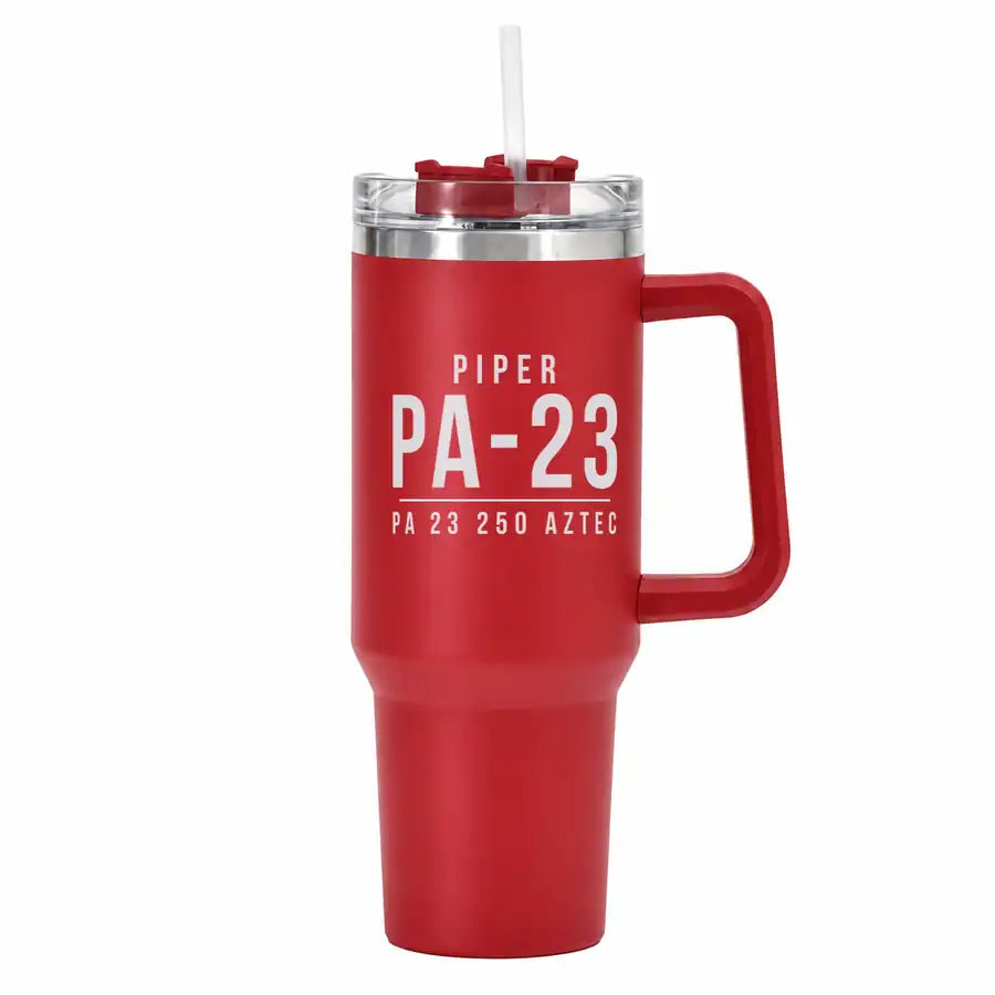 Piper PA-23-250 Aztec - 40oz Car Mug - Tag - Red