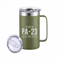 Thumbnail for Piper PA-23-250 Aztec - Beverage Mug - Tag - Army Green