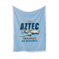 Thumbnail for Piper PA-23-250 Aztec - Cartoon - Blanket - Light Blue