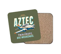 Thumbnail for Piper PA-23-250 Aztec - Cartoon - Coaster - Green Army