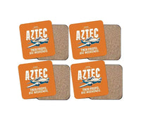 Thumbnail for Piper PA-23-250 Aztec - Cartoon - Coaster Set - Orange