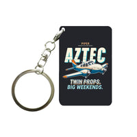 Thumbnail for Piper PA-23-250 Aztec - Cartoon - Key Chain - Black