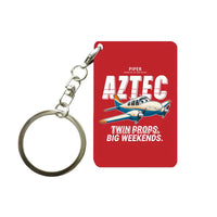 Thumbnail for Piper PA-23-250 Aztec - Cartoon - Key Chain - Red