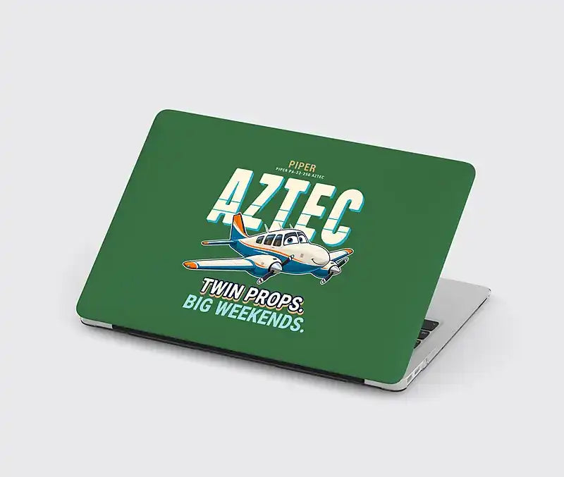 Piper PA-23-250 Aztec - Cartoon - MacBook Case - Green