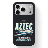 Thumbnail for Piper PA-23-250 Aztec - Cartoon - MagSafe iPhone 17 Pro - Black