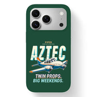 Thumbnail for Piper PA-23-250 Aztec - Cartoon - MagSafe iPhone 17 Pro - Dark Green