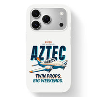 Thumbnail for Piper PA-23-250 Aztec - Cartoon - MagSafe iPhone 17 Pro - White