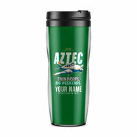 Thumbnail for Piper PA-23-250 Aztec - Cartoon + Name - Plastic (No Holder) - Green