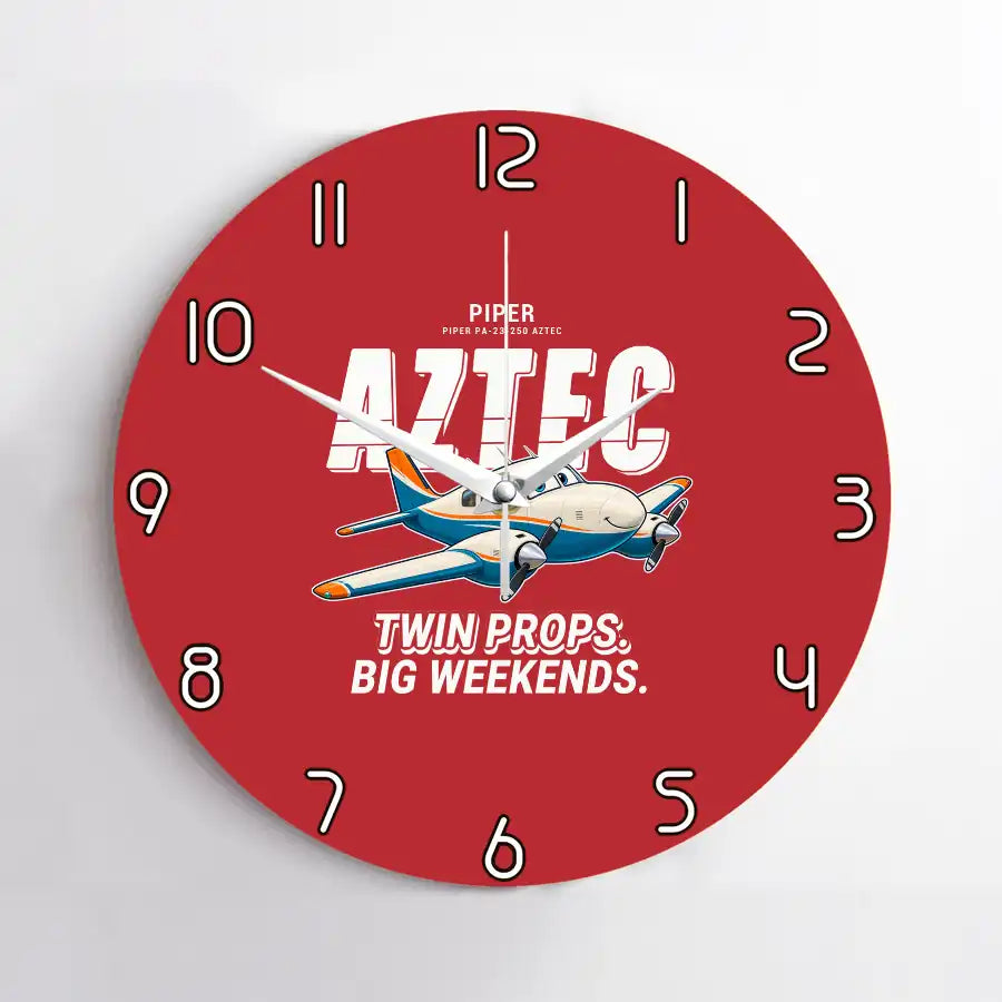 Piper PA-23-250 Aztec - Cartoon - No Frame - Red
