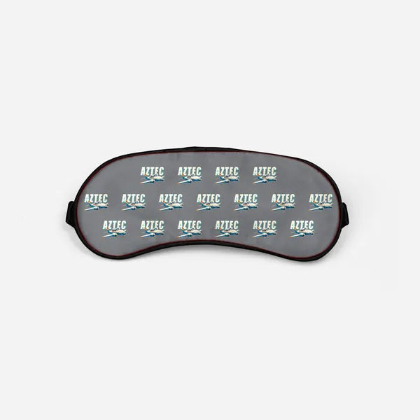 Piper PA-23-250 Aztec - Cartoon Pattern - Sleep Mask - Gray