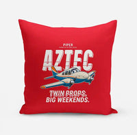 Thumbnail for Piper PA-23-250 Aztec - Cartoon - Pillow - Red
