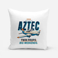 Thumbnail for Piper PA-23-250 Aztec - Cartoon - Pillow - White