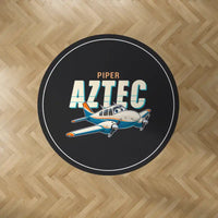 Thumbnail for Piper PA-23-250 Aztec - Cartoon - Round Carpet - Black