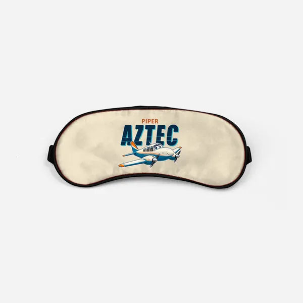 Piper PA-23-250 Aztec - Cartoon - Sleep Mask - Beige
