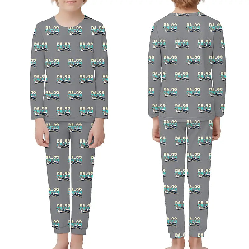 Piper PA-23-250 Aztec - Children Pajamas - Original Pattern - Gray