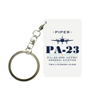 Thumbnail for Piper PA-23-250 Aztec - Heritage - Key Chain - White