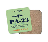 Thumbnail for Piper PA-23-250 Aztec - Heritage + Name - Coaster - Light Green