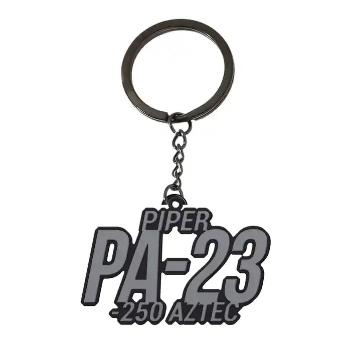 Piper PA-23-250 Aztec - Hollow Key Chain - Tag - Black