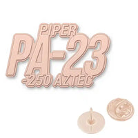Thumbnail for Piper PA-23-250 Aztec - Hollow Pin - Tag - Rose gold