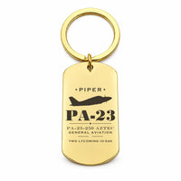 Thumbnail for Piper PA-23-250 Aztec - Key Chain - Heritage - Gold
